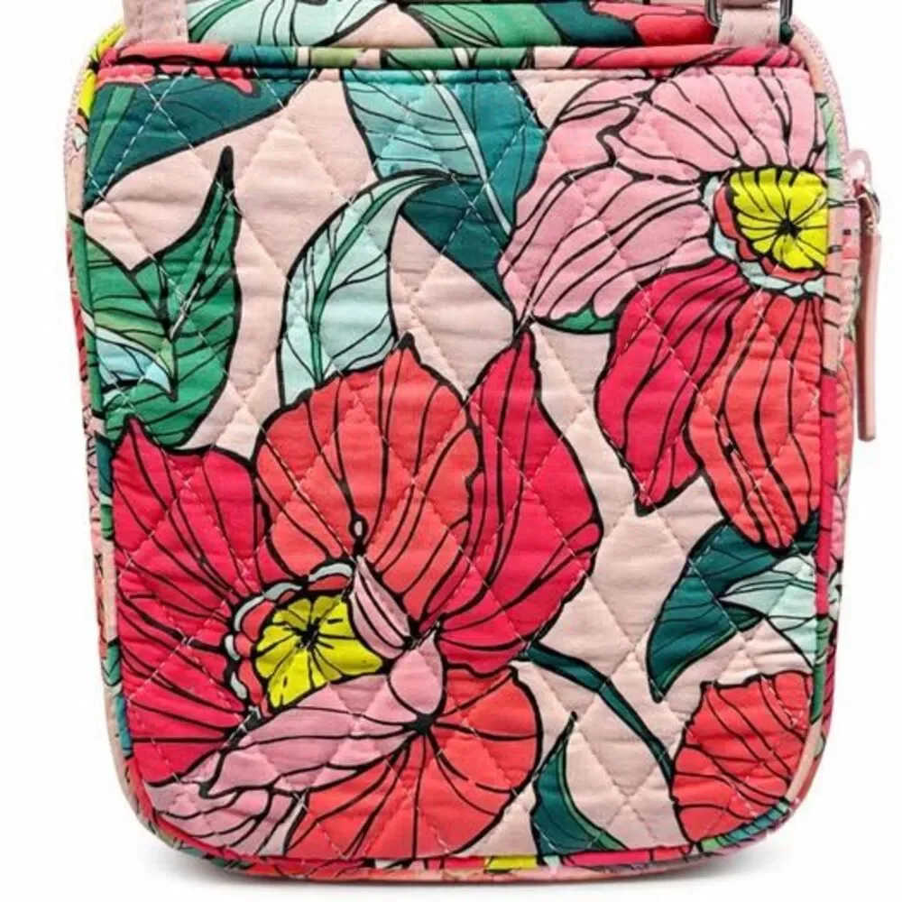 Vera Bradley Mini Hipster Bag Vintage Floral Purse Pink Flowers - Picture 2 of 8